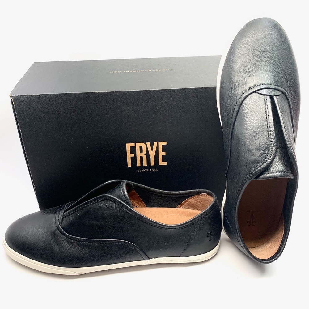 FRYE MINDY SLIP-ON LEATHER SNEAKER